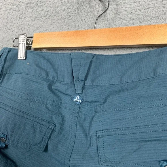 Prana Sage Pants Women's 2‎ Teal Roll Up Hem Convertible Ripstop Hiking Camping - Picture 4 of 8